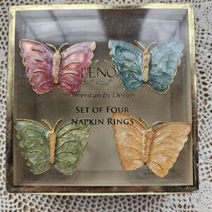 Lenox Colorful Butterfly Napkin Rings